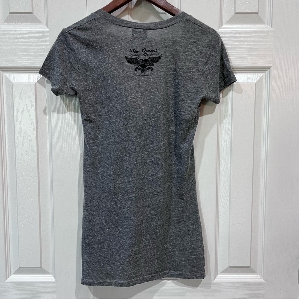 Harley-Davidson Women's Gray Graphic Tee New Orleans Size L - Picture 3 of 9